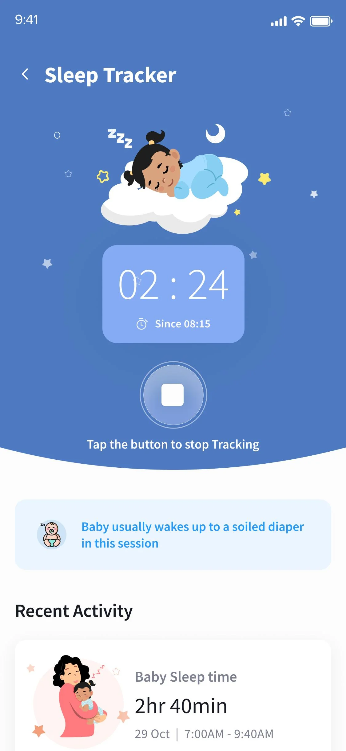 Sleep timer screen